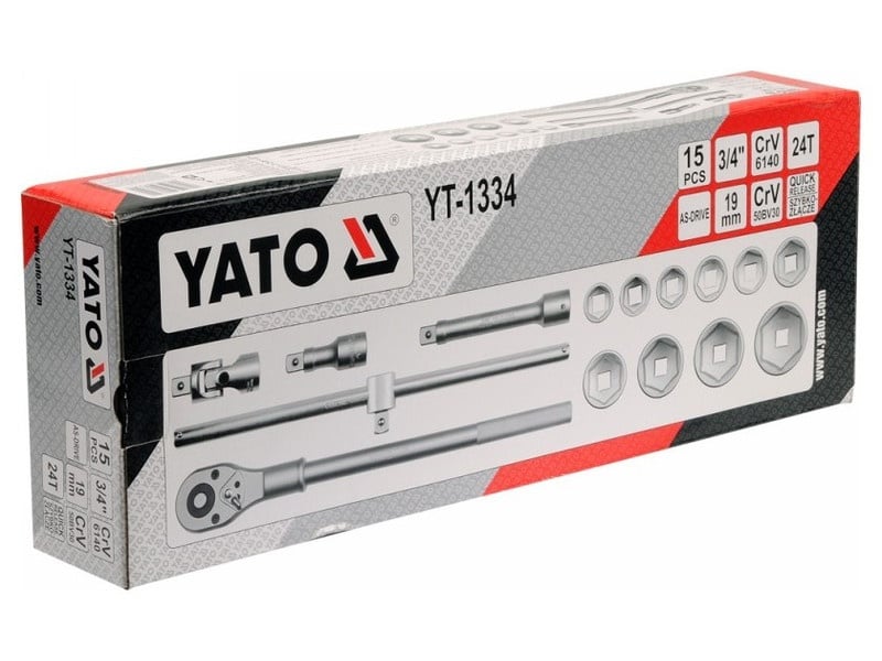 YATO set de prize 15 piese 3/4" 30-60 mm CrV - 4 | YEO