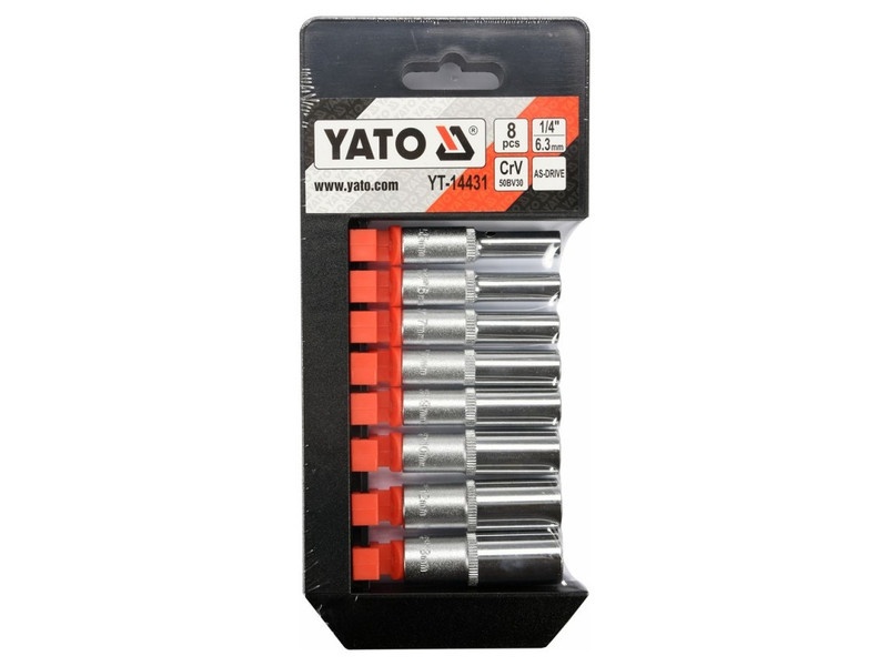 YATO Set de prize lungi 8 piese 1/4" 5,5-13 mm CrV - 1 | YEO