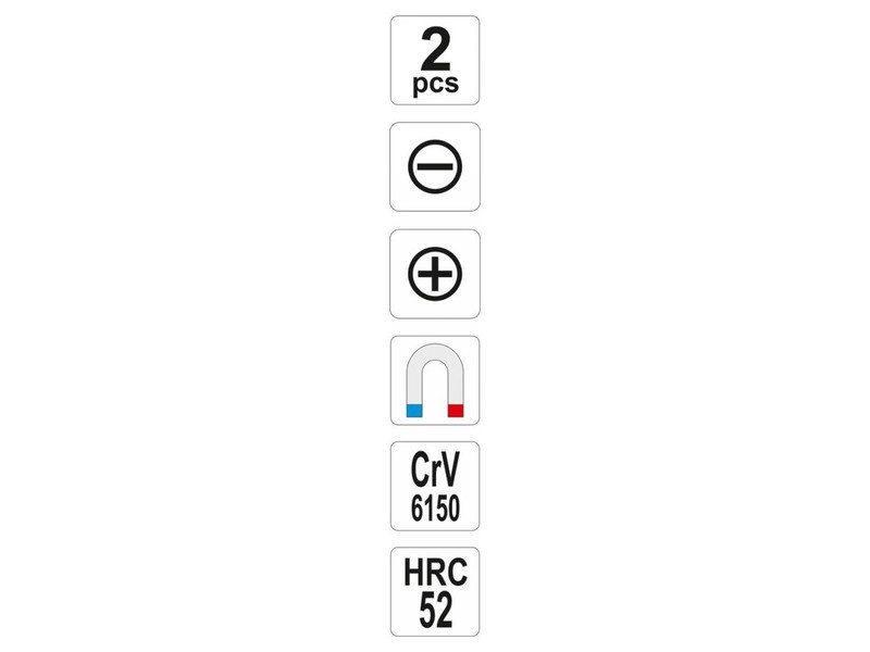 YATO Set de șurubelnițe cu impact din 2 piese CrV - 2 | YEO