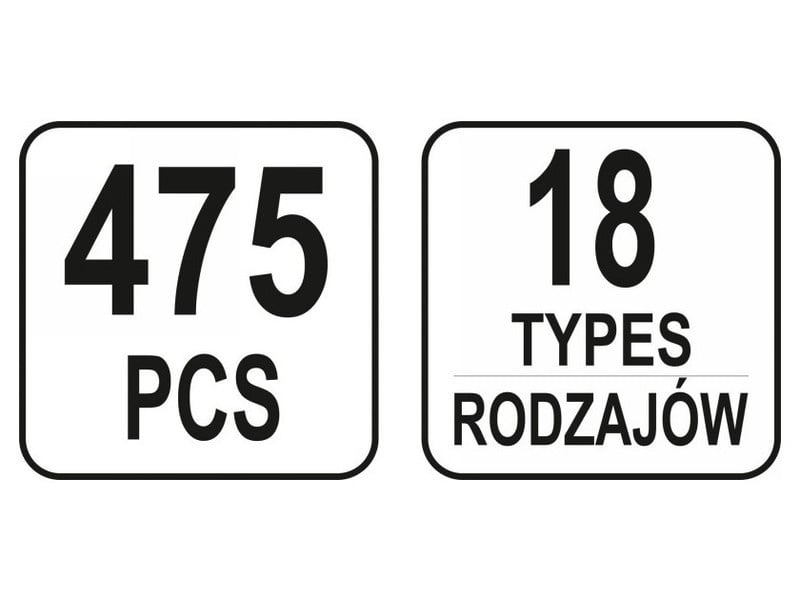 YATO Set patent din plastic 475 piese Mazda