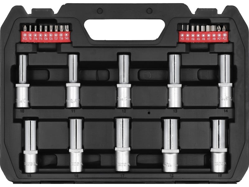 YATO socket set 60 piese 1/2" 1/4" CrV - 3 | YEO