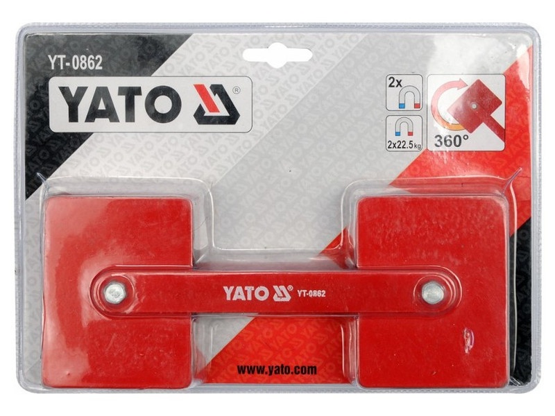 YATO Suport pentru piese de sudură cu magnet reglabil 85 x 65 x 22 mm/2 x 22,5 kg - 1 | YEO