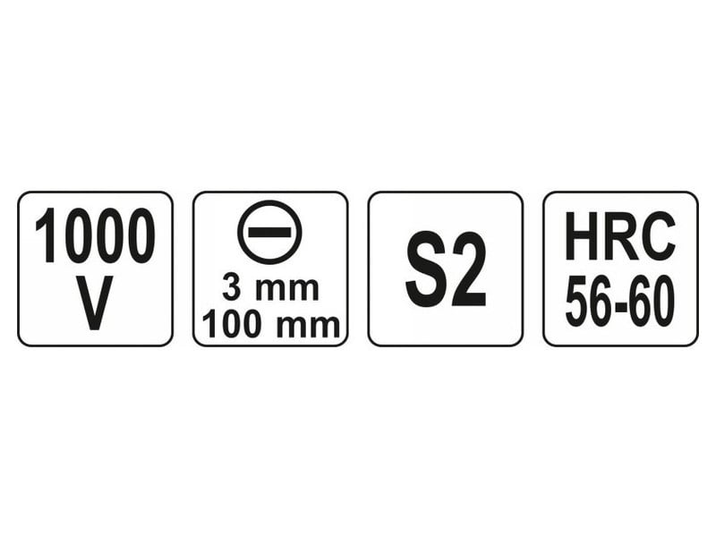 YATO Șurubelniță 3,0 x 100 mm izolată până la 1000 V