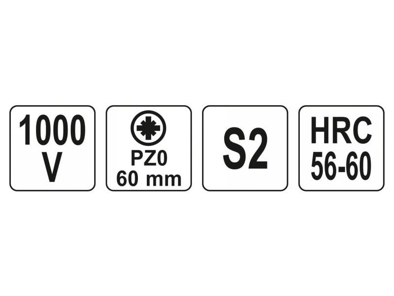 YATO Șurubelniță PZ0 x 60 mm izolată până la 1000 V - 3 | YEO