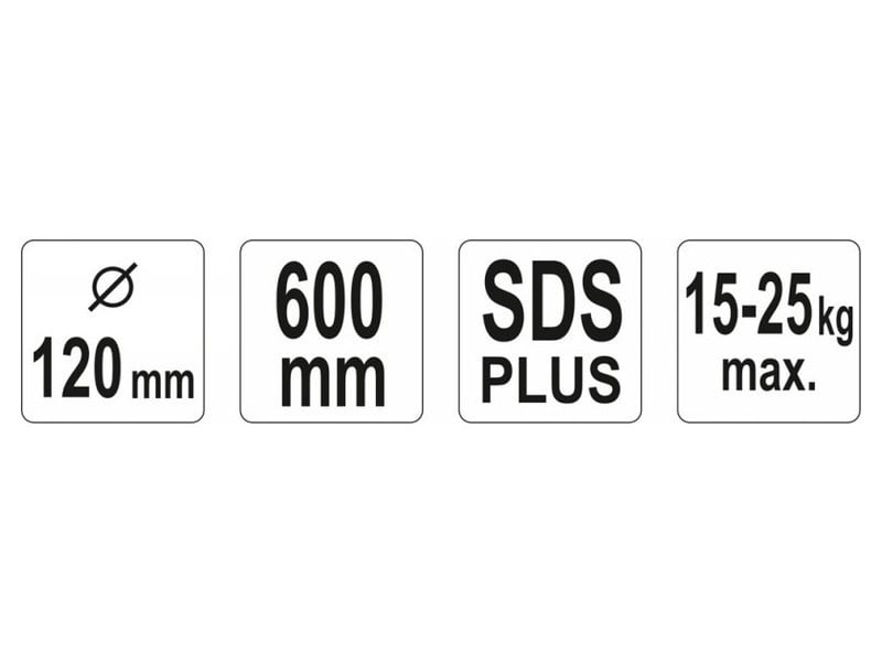 YATO Tijă de amestecare (vopsea) 120 x 600 mm SDS-Plus - 2 | YEO