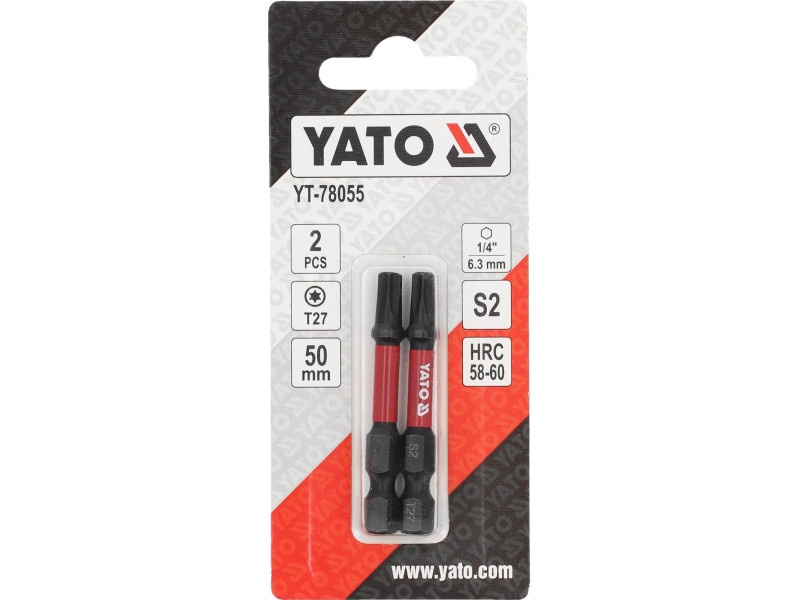 YATO Vârf bit de impact T27 x 50 mm (2 bucăți) - 3 | YEO