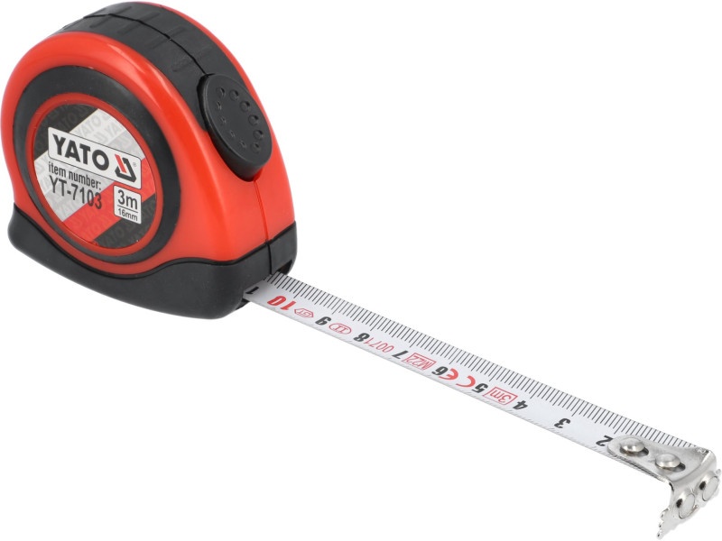 Bandă de măsurat YATO 3 m x 16 mm, magnetică, acoperită cu nailon - 2 | YEO