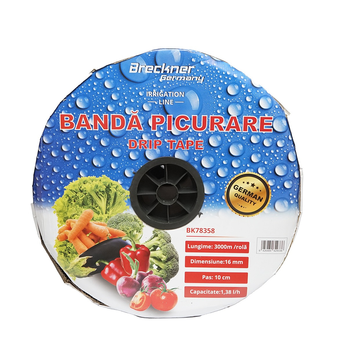 Banda picurare apa, rola 3000M, 1.38L/H, D16mm, pas 10cm, Cod: BK78358 Echivalență: DISKP36, Breckner Germany - 3 | YEO