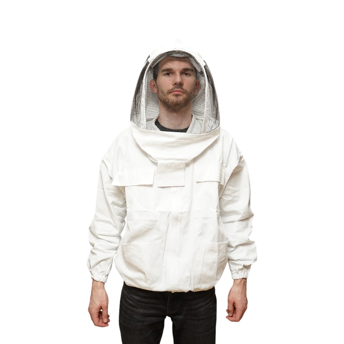 Bluza apicola alba cu masca de protectie tip gluga marimea L, Cod: DISTT80 - 2 | YEO