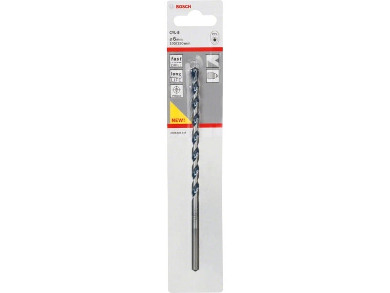 BOSCH Burghiu pentru piatră 6,0 x 150/100 mm cu două tăișuri CYL-5 - 1 | YEO