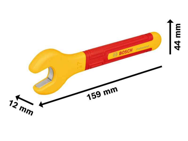 BOSCH Cheie 17 mm / 160 mm până la 1000 V izolată CrV - 2 | YEO