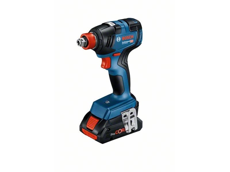 BOSCH cheie cu impact fără fir GDX 18V-200 în L-Case (2 x 4.0 Ah baterii + încărcător rapid) 200 Nm