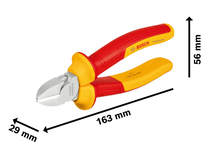 BOSCH Clește lateral 160 mm CrV până la 1000 V izolat - 2 | YEO
