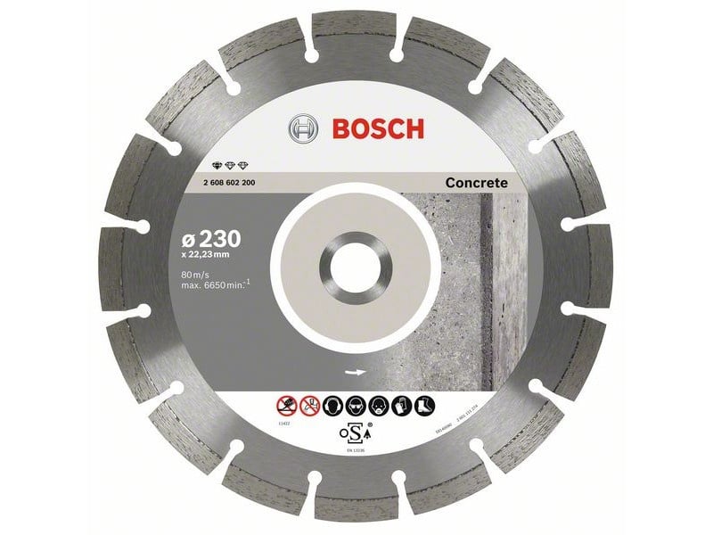 BOSCH Discuri de tăiere diamantate 230 x 2,3 x 10 x 22,2 mm segmentate Standard pentru beton (10 buc)