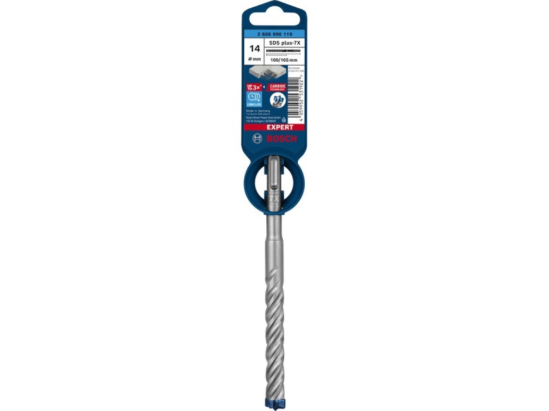 BOSCH EXPERT 7X Burghiu pentru piatră 14 x 165/100 mm cu patru tăișuri SDS-Plus - 1 | YEO