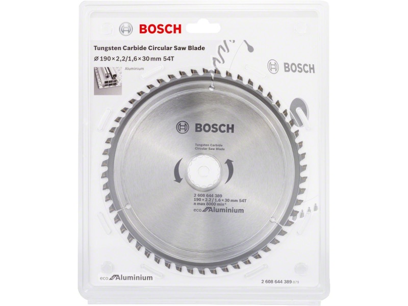 BOSCH Lamă de ferăstrău pentru aluminiu 190 x 30 x 2,2 mm / 54T - 1 | YEO