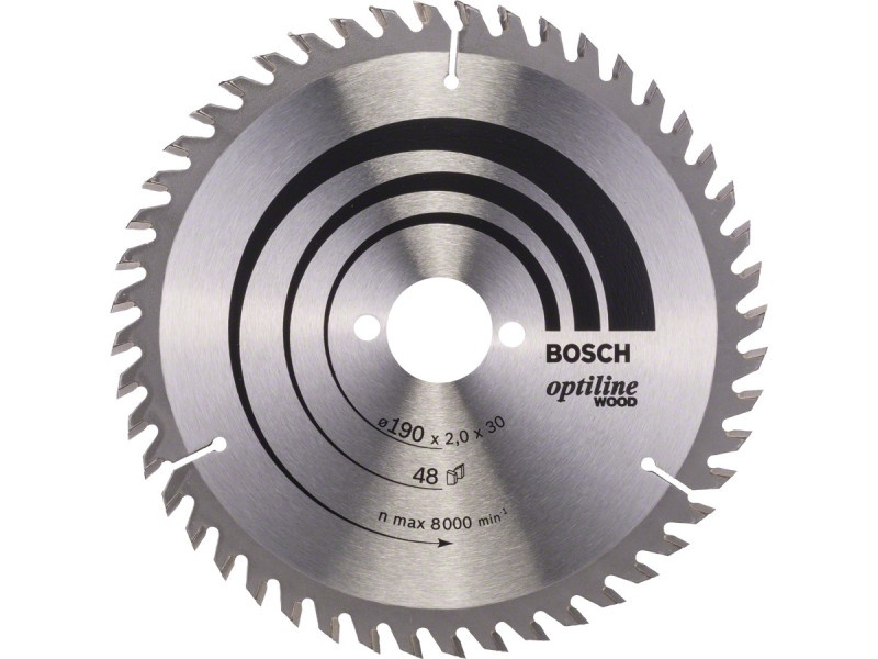 BOSCH Lamă de ferăstrău pentru lemn 190 x 30 x 2,0 mm / 48T Optiline Wood ATB