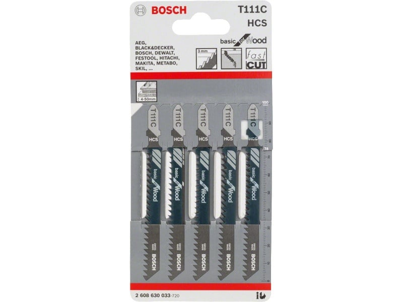 BOSCH Pânză de ferăstrău circular pentru lemn T 111 C 100/3,0 mm (5 buc)