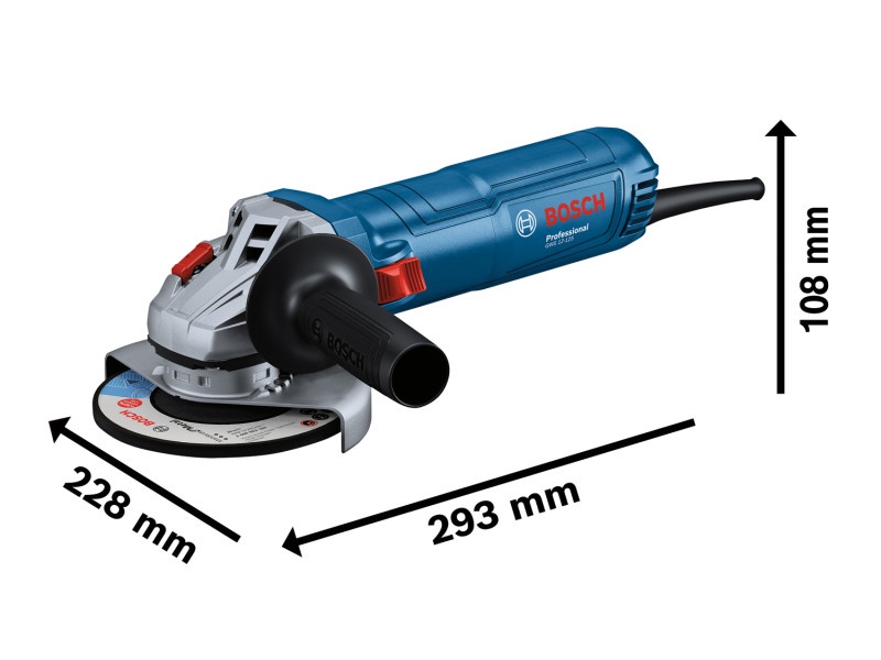 BOSCH Polizor unghiular 125 mm GWS 12-125 cu comutator blocabil / 1200 W - 1 | YEO