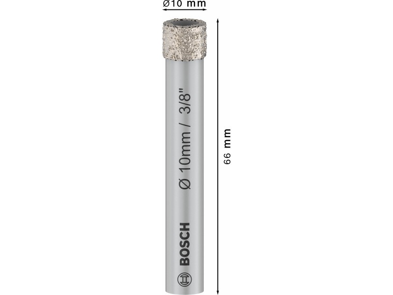 BOSCH PRO Burghiu diamantat uscat 10 x 66 mm cu mâner cilindric - 2 | YEO