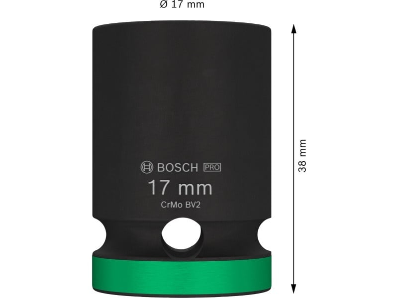 BOSCH PRO Cheie tubulară 1/2" 17 mm CrMo