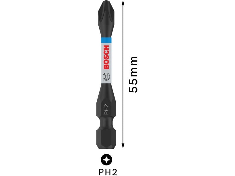 BOSCH PRO Impact bit bit PH2 x 55 mm 1/4" Hex (5 buc)