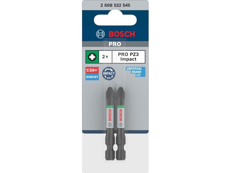 BOSCH PRO Impact bit punct PZ3 x 55 mm 1/4" (2 bucăți) - 3 | YEO