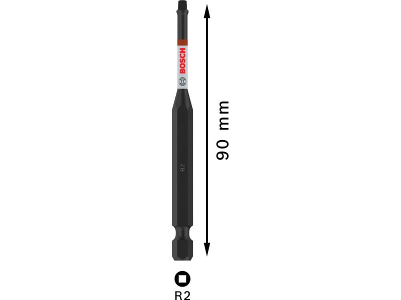 BOSCH PRO Impact bithegy R2 x 90 mm 1/4" Hex Robertson - 3 | YEO