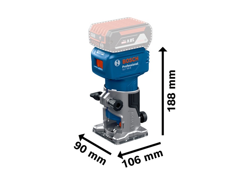 BOSCH router fără fir GLF 18V-8 cu control al vitezei (fără baterie și încărcător) - 2 | YEO