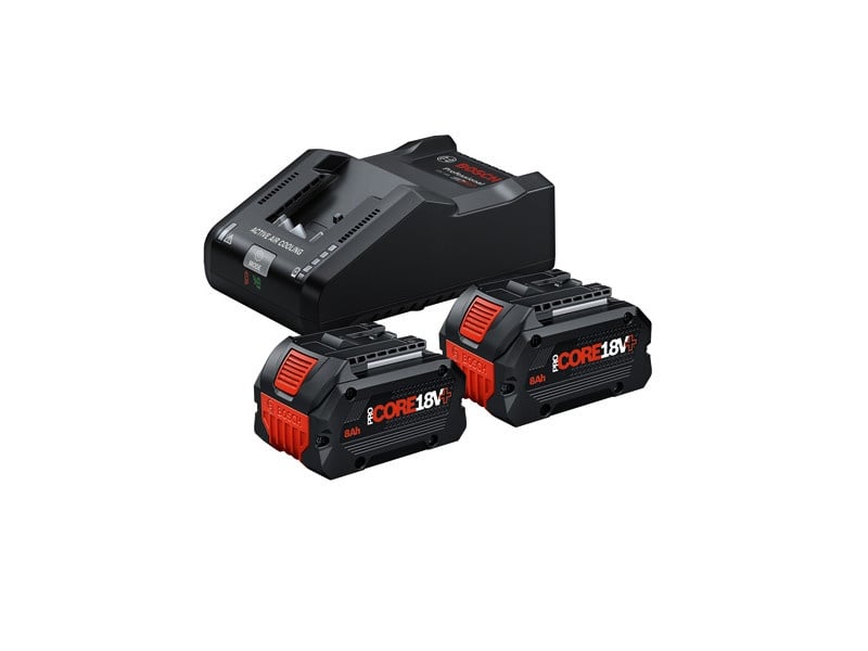 BOSCH Set baterii ProCORE+ 18V / 2 baterii 8.0 Ah + încărcător rapid GAL18V-160