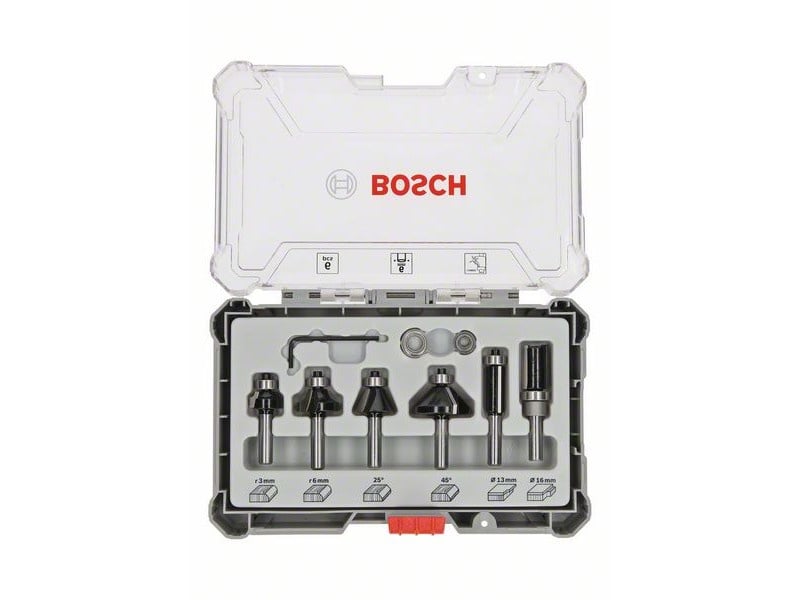 BOSCH Set de polizoare pentru margini și profile 6 piese cu prindere de 6 mm