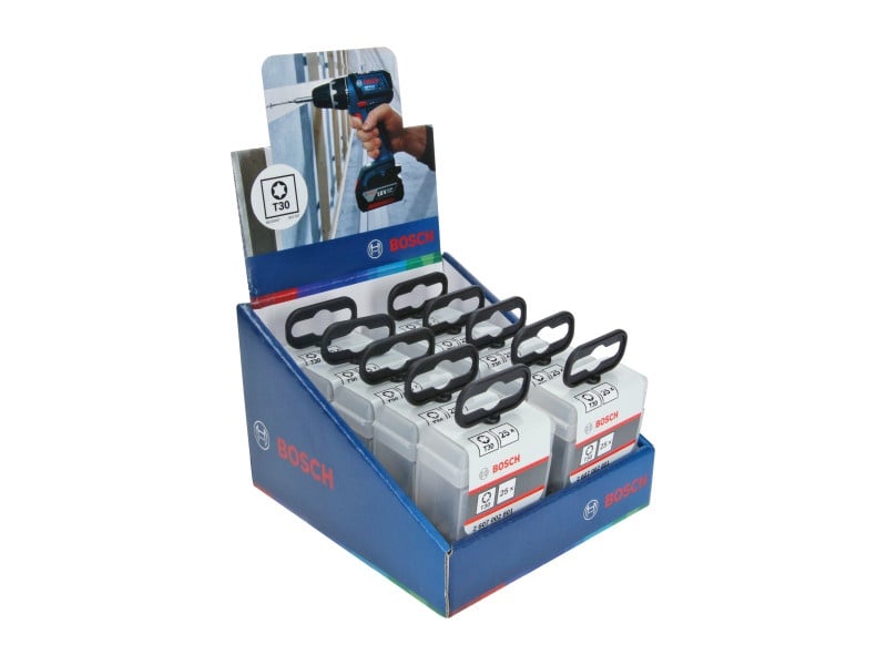 BOSCH Vârf bit T30 x 25 mm 1/4" Tic Tac în cutie Extra Hard (25 buc)