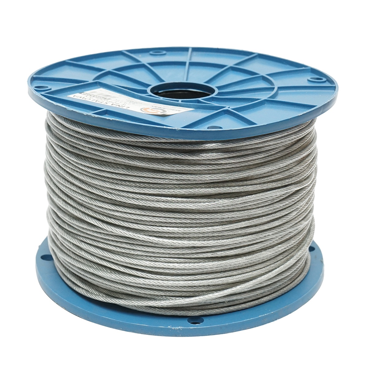 Cablu otel galvanizat cu invelis PVC fi 3mm, foc 6x7+FC, sarcina maxima 230Kg, 250m/rola, greutate 5.07Kg, Cod: DISSW36