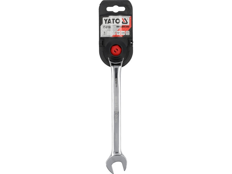 Cheie cu clichet YATO Star 18 mm / 235 mm 72T CrV - 1 | YEO