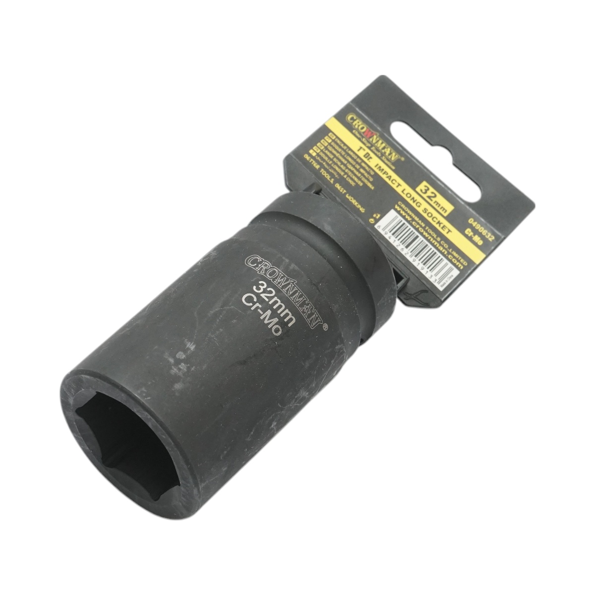 Cheie tubulara de impact lunga 32mm, patrat 1 inch, material Cr-Mo, standard DIN 3121, industrial , Cod: DISPT42, Marca: CROWNMAN - 1 | YEO