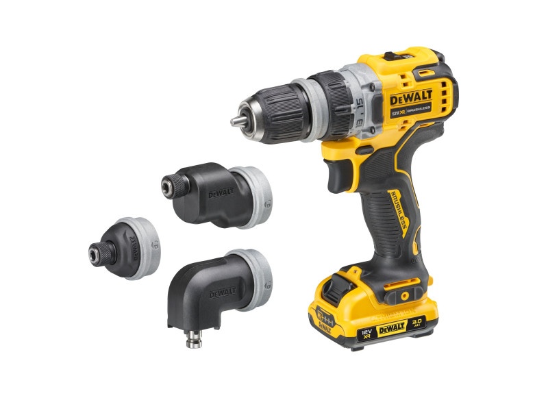 DEWALT burghiu fără fir cu cap înlocuibil 12 V (2 baterii 3.0 Ah + încărcător + TSTAK) DCD703L2T - 2 | YEO