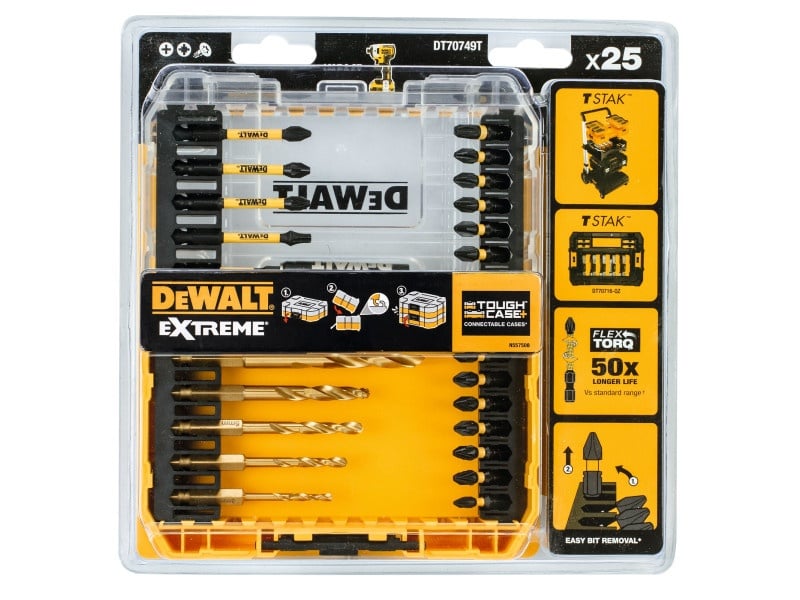 DEWALT Flextorq Set de biți și burghie 25 piese