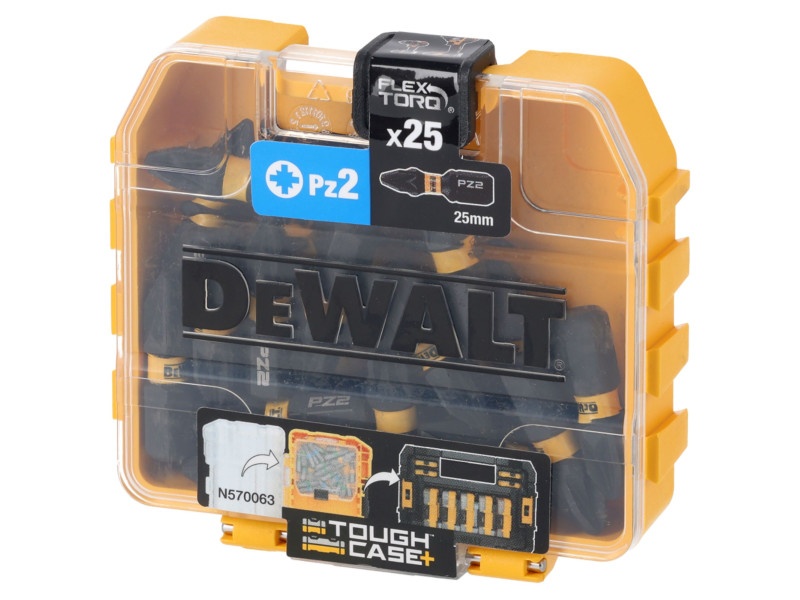 DEWALT Flextorq vârf de bit PZ2 x 25 mm Tough Case (25 bucăți) - 1 | YEO