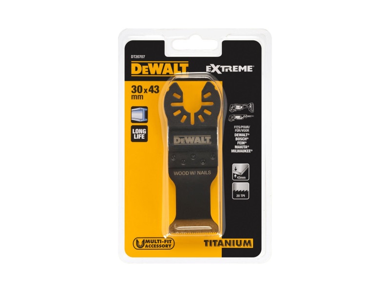 DEWALT Lamă pentru mașină multifuncțională 43 x 31 mm Ti - 2 | YEO