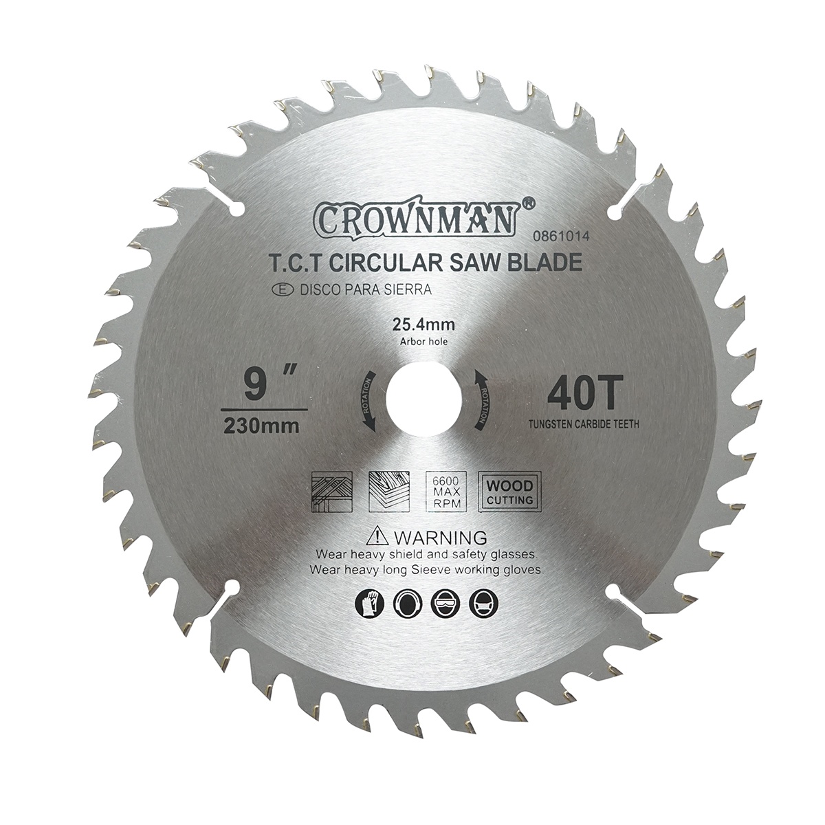 Disc circular vidia pentru lemn 230x25.4mm, 40 dinti , Cod: DISPT32, Marca: CROWNMAN