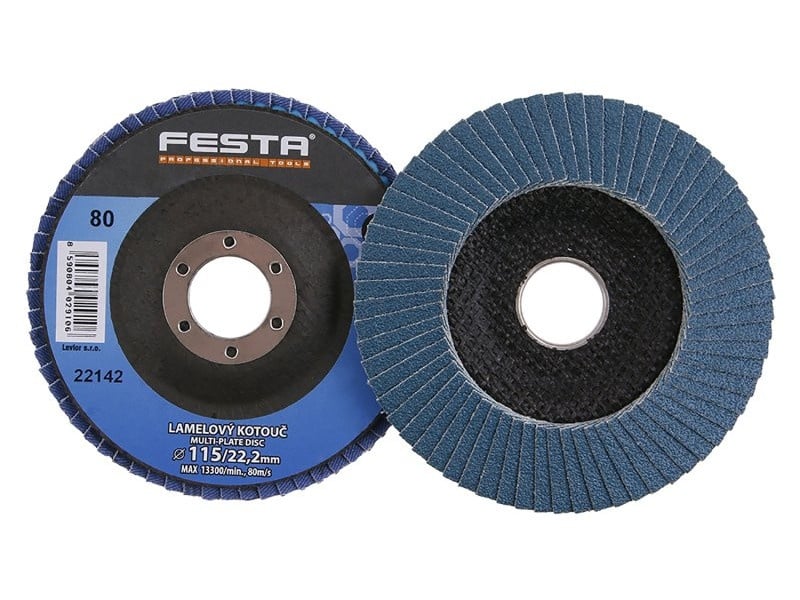 Disc cu clapetă FESTA 115 x 22,2 mm / P80 inox