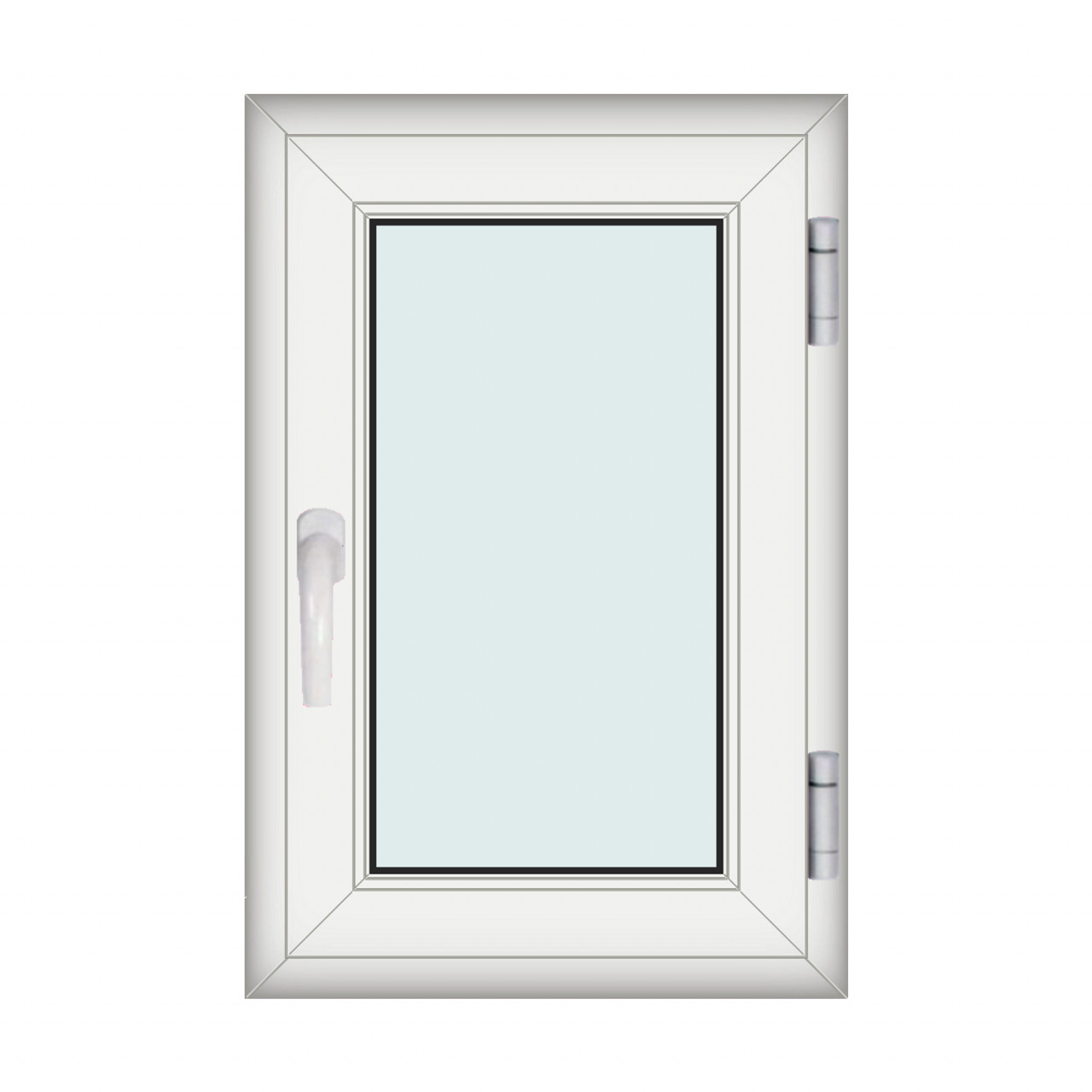 Fereastra 60x90cm, 1 canat, alb, dreapta si rabatare, Eurotech, 8.1cm, 6 camere, 3 garnituri