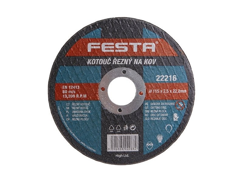 FESTA Disc de tăiere pentru metal 115 x 2,5 x 22,2 mm