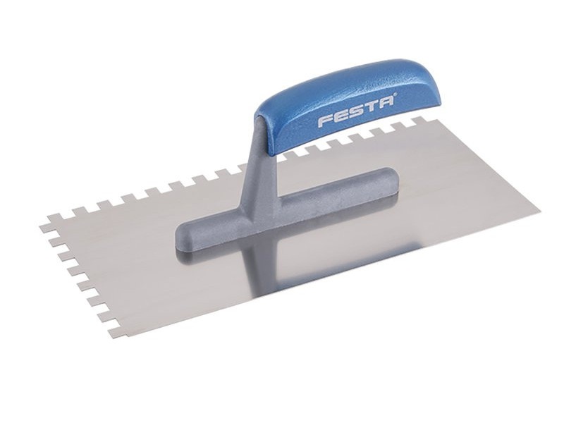 FESTA fier de netezit zimțat 130 x 280 mm inox cu mâner din plastic 8 x 8 mm