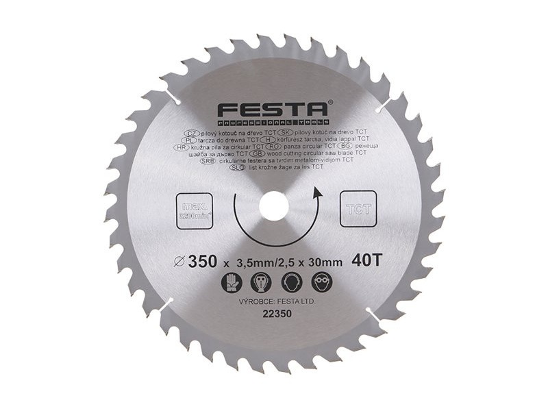 FESTA Lamă de ferăstrău pentru lemn 350 x 30 x 2,5 mm / 40T