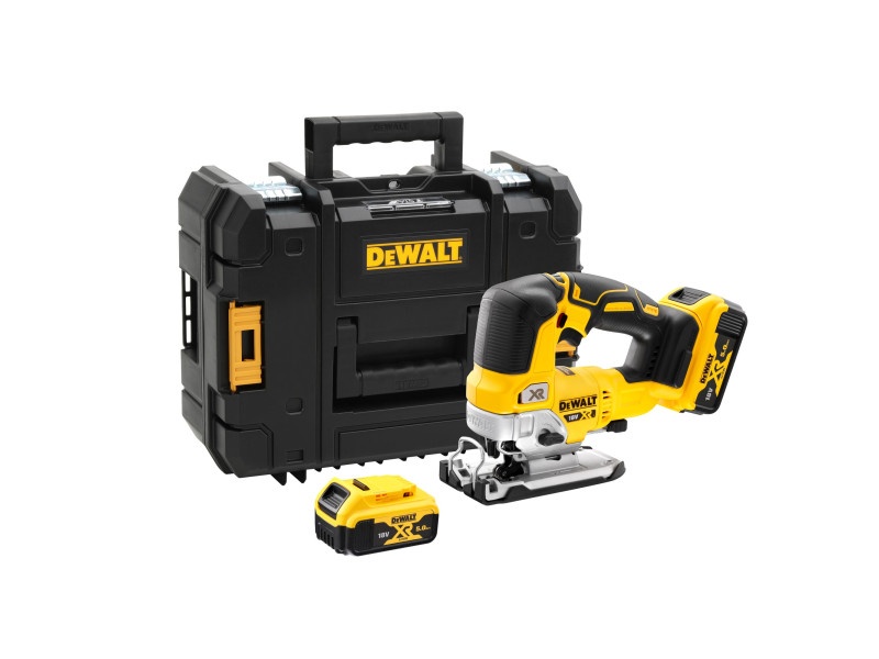 Fierăstrău DEWALT fără fir 18 V fără perie de carbon (2 baterii 5.0 Ah + încărcător) DCS334P2