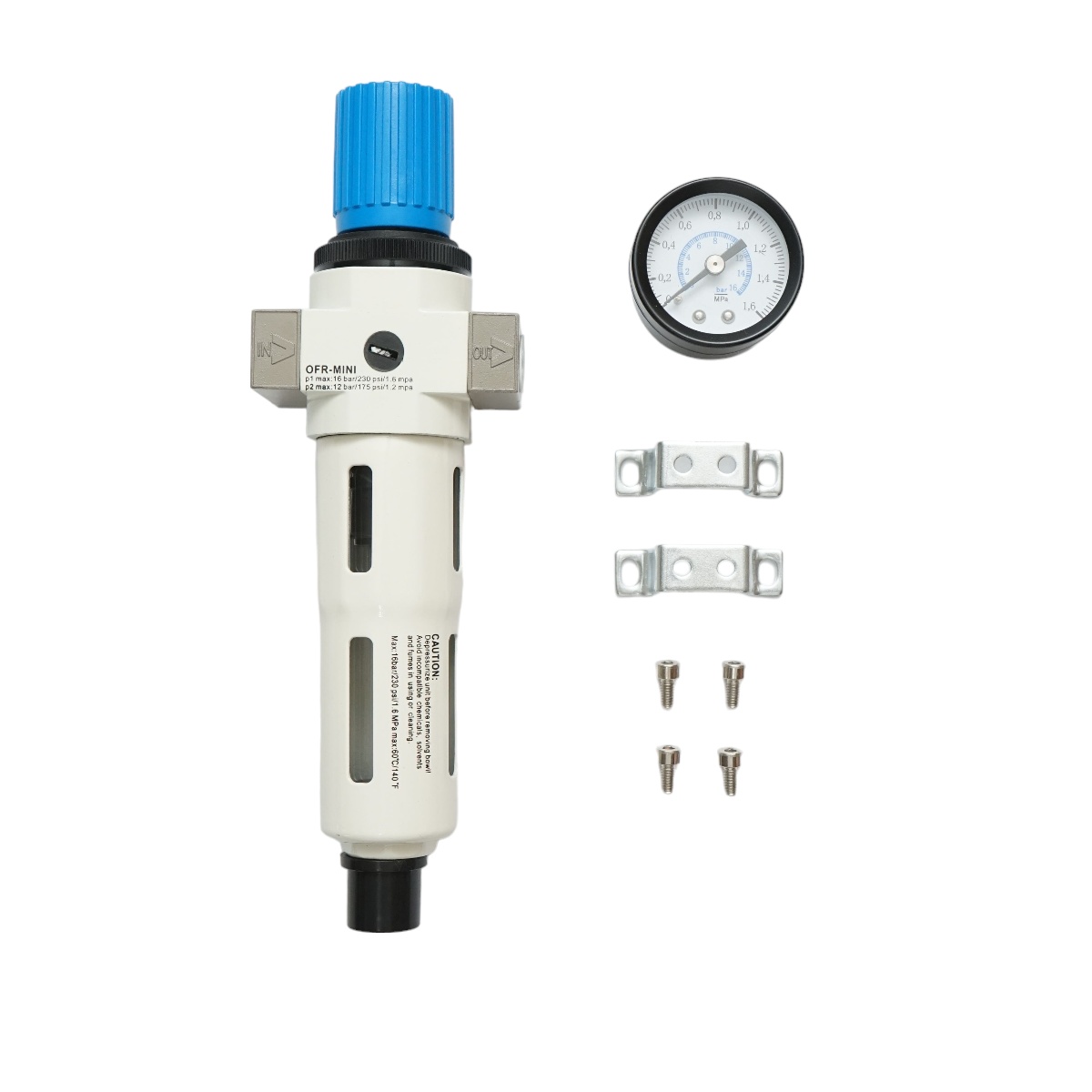 Filtru aer cu regulator presiune max. 1.6 MPa, racord 1/4, Cod: DISMS43