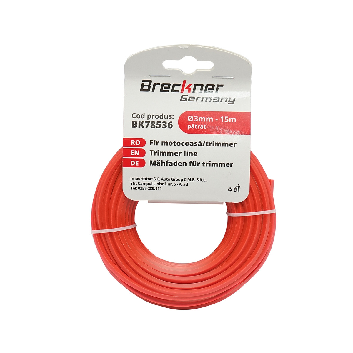 Fir patrat pentru motocoasa 3mmx15m, Cod: BK78536, Brand: BRECKNER GERMANY