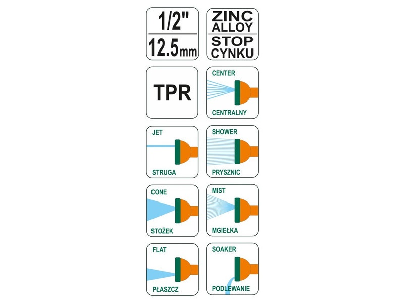 FLO Pistol de udare cu inserție de zinc 7 funcții - 2 | YEO