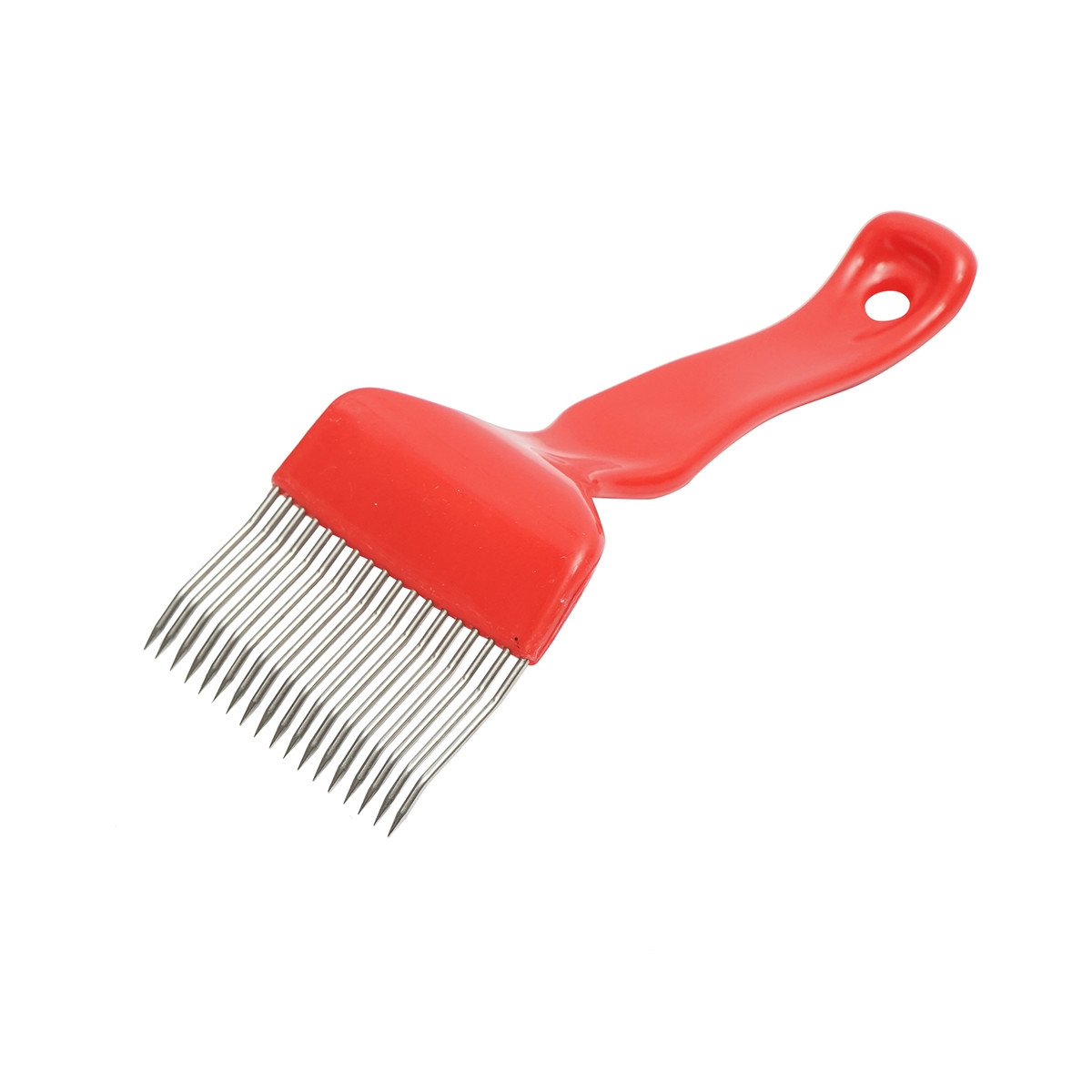 Furculita apicola pentru descapacit cu dinti indoiti din inox cu maner plastic 210mm, Cod: DISKR93R - 1 | YEO